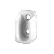 Supports muraux fermés CIME 30x15mm rond plastique blanc