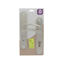 Poignées de porte avec cylindre Azury nickel mat entraxe 195mm - B BEAUTY