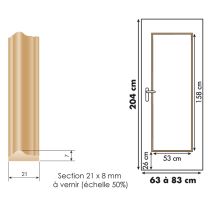 Décoration pour porte d’intérieur en bois exotique - SKYLAB
