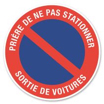 Disque de signalisation "sortie de voitures" - CHAPUIS