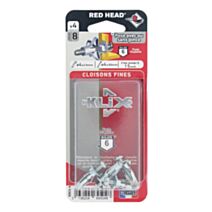 4 Chevilles Klix Métalliques Ø4x23mm + Vis TR Ø4x30mm - RED HEAD