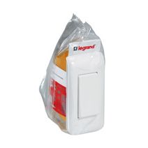 kit mosaic - interrupteur étroit + support + plaque + boîte d'encastrement - LEGRAND
