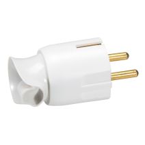 Fiche électrique 2P+T 16a plastique blanc - LEGRAND