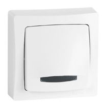 poussoir avec voyant lumineux appareillage saillie - 6 a - blanc - LEGRAND