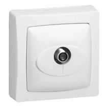 prise télévision sat type ''f'' à visser appareillage saillie - 2400 mhz - blanc - LEGRAND