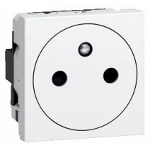 prise avec terre affleurante mosaic 2 modules - LEGRAND
