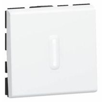 poussoir lumineux mosaic - 10 a - 2 modules - livré avec enjo blanc - LEGRAND