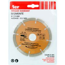 Disque diamant Matériaux couronne segmentée Ø115mm - 1ER