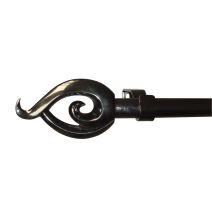 kit barre à rideaux extensible polaris 120/210 cm canon de fusil - INVENTIV