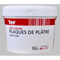 Peinture Sous-couche Plaque de Plâtre 10L Blanc - 1ER