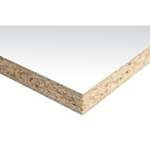 Panneau de bois aggloméré mélaminée prédécoupé 80x40x1,6cm blanc