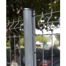 Poteau Axor pour panneau grillagé Axis gris 1,60m - DIRICKX