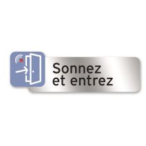 Plaquette indicatrice "sonnez et entrez" - CHAPUIS