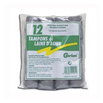 Sachet de 12 Tampons de laine d'acier -  GERLON