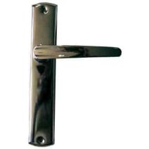 Poignée de porte bec de cane petit chromé entraxe 165mm - 1ER