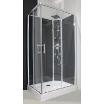 Cabine de douche hydromassante SELIA 110x80cm Chromé