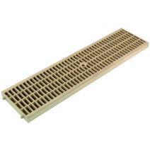 grille caniveau polypropilène 130 x 75 mm sable - INTERPLAST