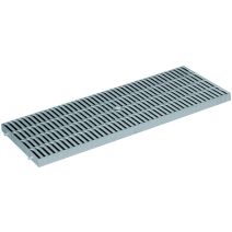 grille caniveau polypropilène 200 x 500 mm gris - INTERPLAST