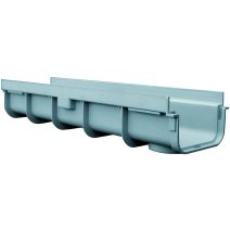 caniveau polypropilène nu 130 x 75 mm lg 0,50 ml gris - INTERPLAST