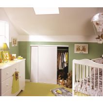 Porte placard sous pente laqué blanc 1200 - OPTIMUM