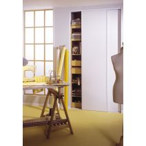 Pack portes de placard coulissant L180xH250cm blanc - OPTIMUM