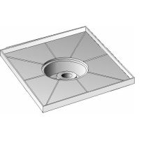 Receveur siphonne 400x400 gris
