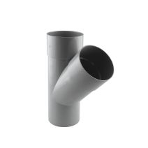 culotte gouttière 45° mf pvc 100 gris - INTERPLAST
