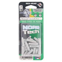 30 Chevilles Nordtech Conditions Extrêmes Ø5x25mm - RED HEAD
