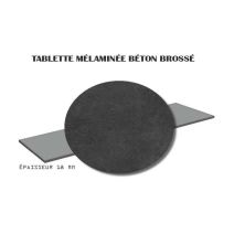 Tablette mélaminée Béton Brossé 18mm 250x50cm