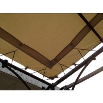 Toile d'ombrage universelle 200gr/m² pour pergola adossée 3x3m écru - COULEURS DU MONDE