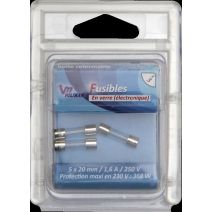 Pack de 3 fusibles en verre 5x20mm 1.6A - VOLTMAN