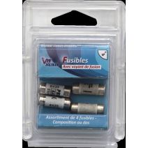 Pack de 4 fusibles à voyant 8.5x23 de 2 à 6A - VOLTMAN