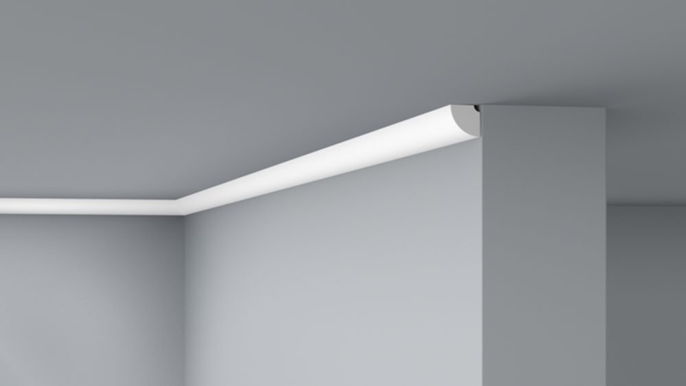 2 Moulures de plafond D1 polystyrène 21x21mm 2m - DECOFLAIR