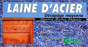 laine d'acier décapage moyenne 200gr - GERLON
