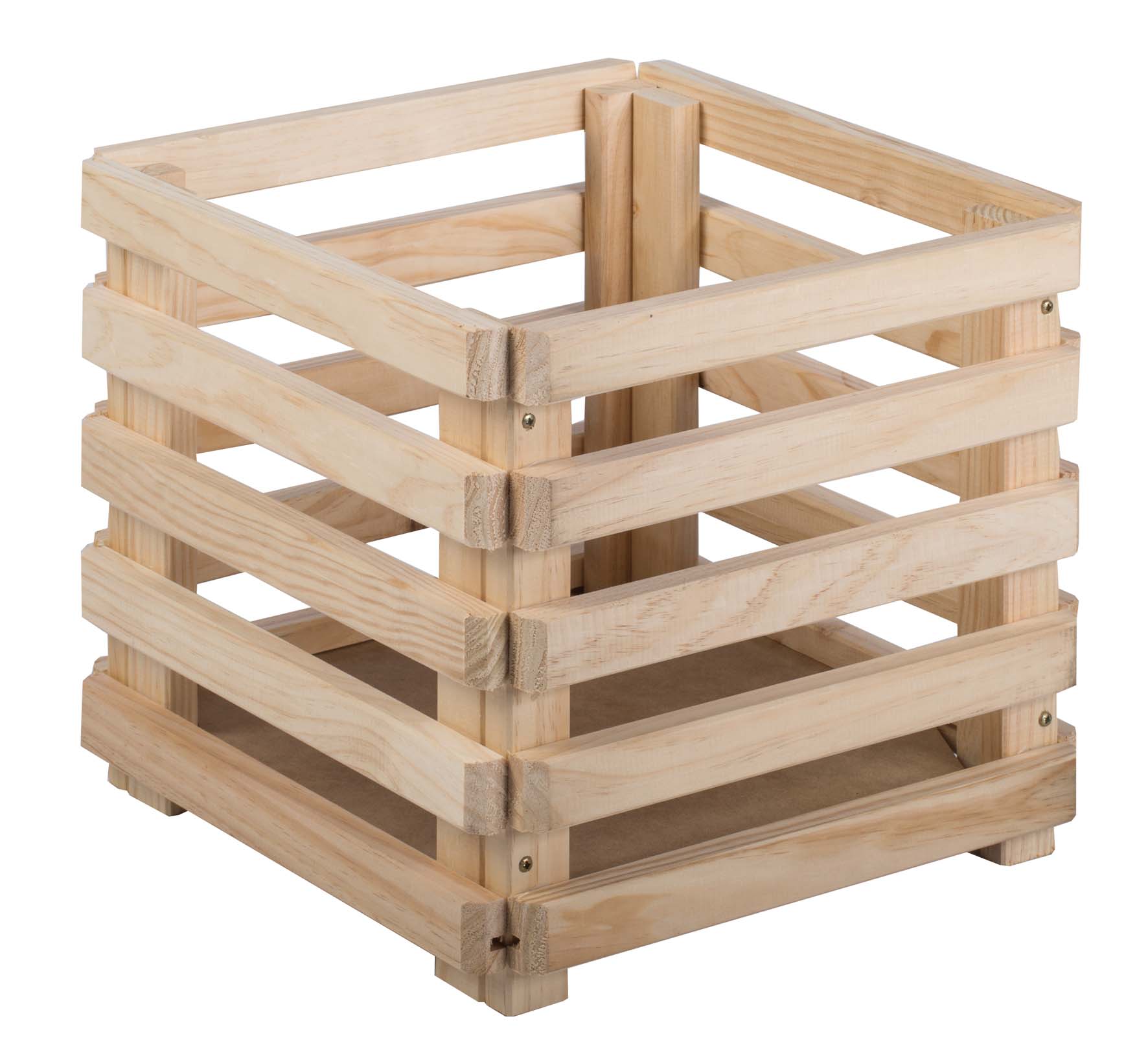 Caisse bois carrée empilable L38xl38xH35cm