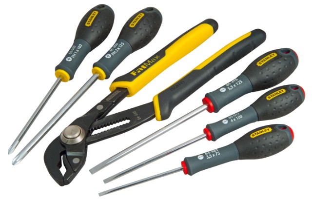 Jeu de tournevis 6pcs stanley fatmax + pince multiprise a verrouillage 250mm - STANLEY