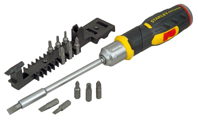 Tournevis porte-embouts à cliquet MAXI S, 12 embouts - STANLEY