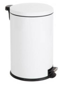 Poubelle de cuisine à pédale Comète 20L blanc
