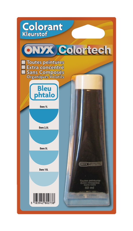 Colorant universel pour peinture Bleu phtalo 60ml - ONYX COLORTECH