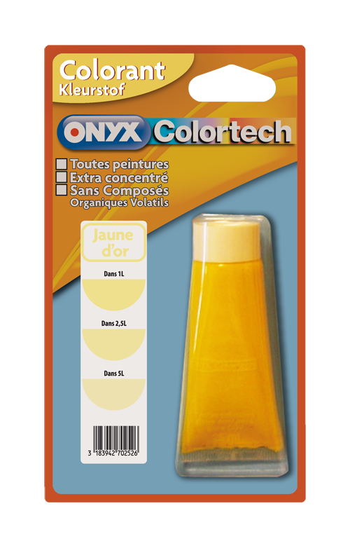 Colorant universel pour peinture Jaune d'or 25ml - ONYX COLORTECH