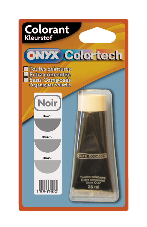 Colorant universel pour peinture Noir 25ml - ONYX COLORTECH