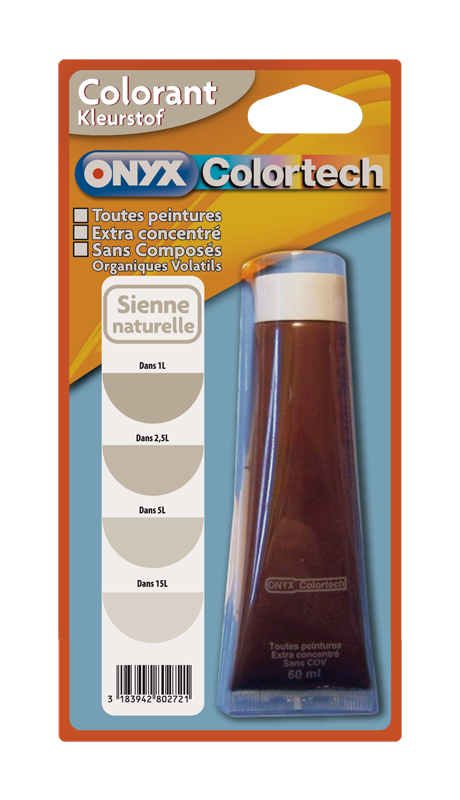 Colorant universel pour peinture Sienne naturelle 60ml - ONYX COLORTECH
