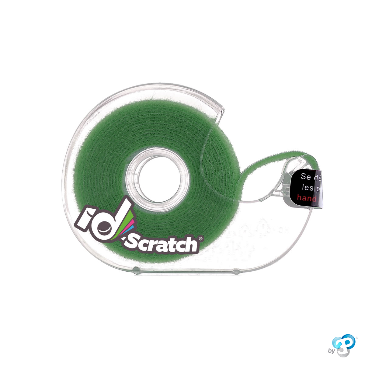 Dévidoir bande auto-grippante 2 m x 2 cm vert - ID-SCRATCH
