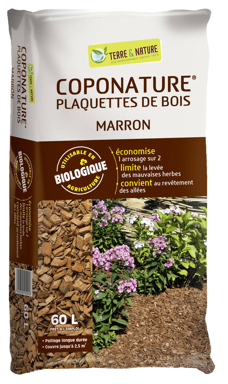 coponature plaquettes de bois marron - TERRE & NATURE
