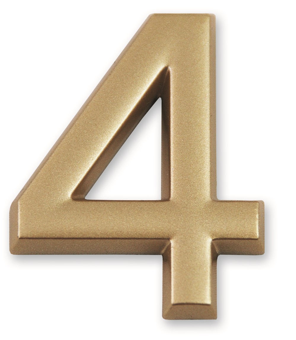 Chiffre doré adhésif 