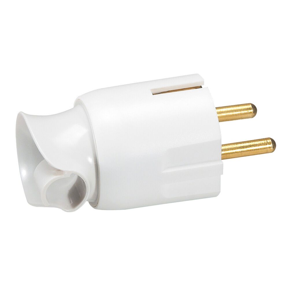 Fiche électrique 2P+T 16a plastique blanc - LEGRAND