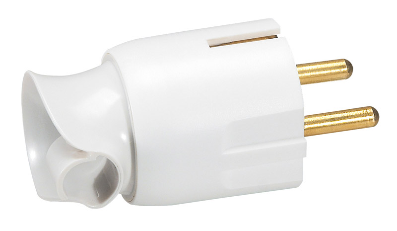 Fiche électrique 2P+T 16a plastique blanc - LEGRAND
