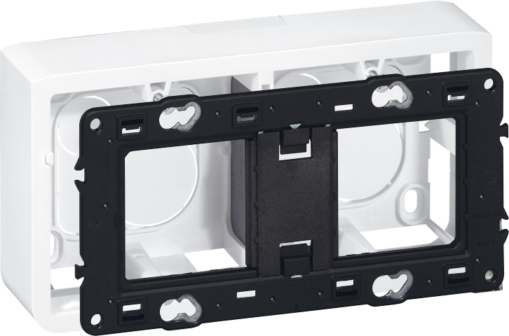 Cadre mosaic - 4 modules montage horizontal - prof 40 mm - LEGRAND