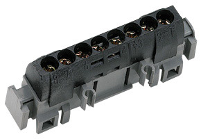 Bornier phase 8 connexions noir - LEGRAND