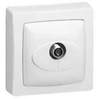 prise télévision sat type ''f'' à visser appareillage saillie - 2400 mhz - blanc - LEGRAND